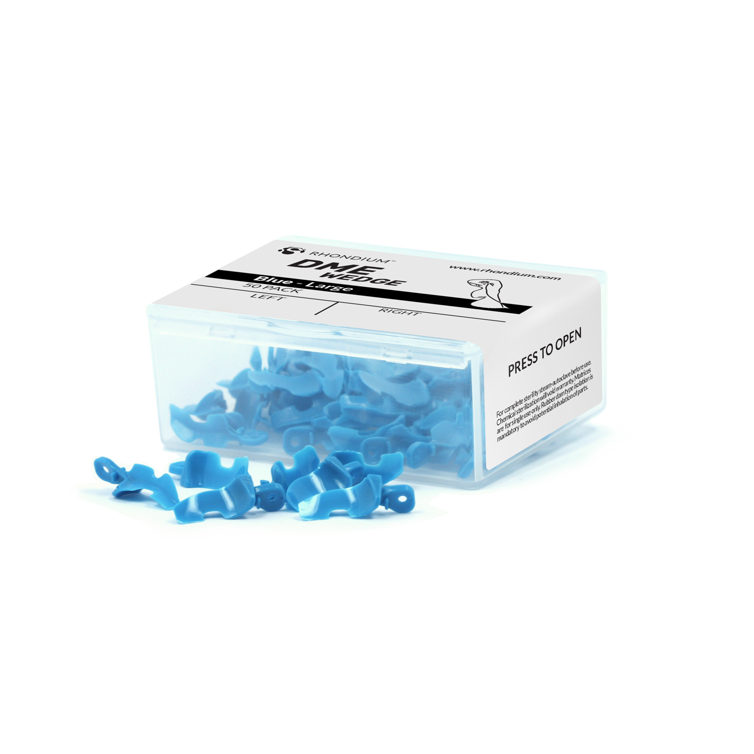 Deep Margin Elevation Wedge – Blue Large – 50 Pack